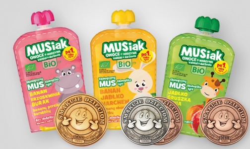 Medals for fruit and vegetable mousses